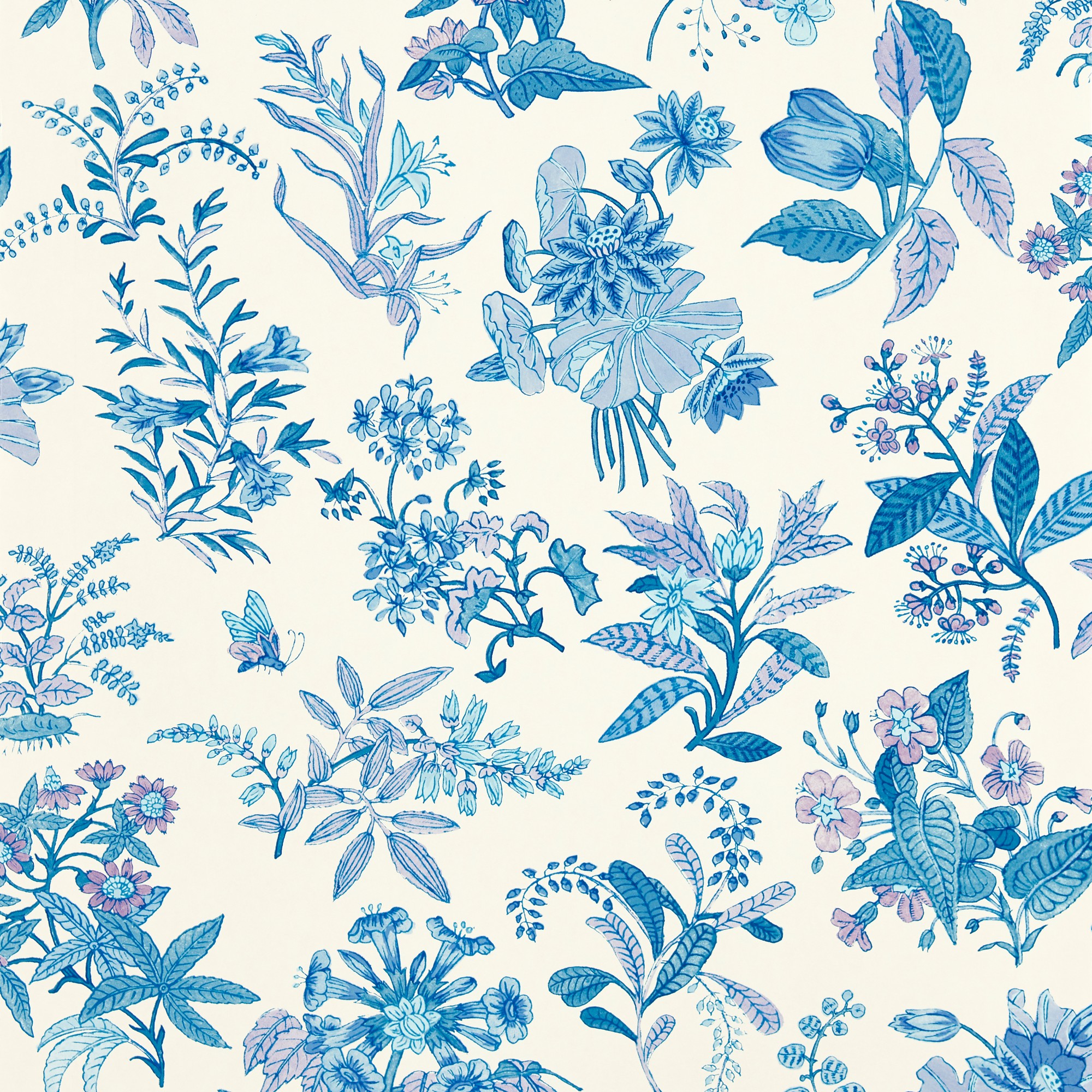 Woodland Floral Wallpaper 113059 By Harlequin X Sophie Robinson In Lapis Amethyst Pearl